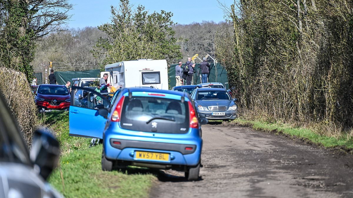 Planespotters bring chaos to RAF base as villagers moan they cause traffic snarl-ups and 'wee everywhere' in quest to see US bombers