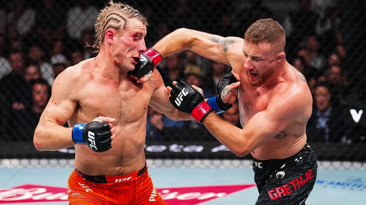 Paddy Pimblett LOSES his first UFC fight on points in blood-soaked battle against Justin Gaethje at UFC 324 - with Brit rushed to hospital afterwards