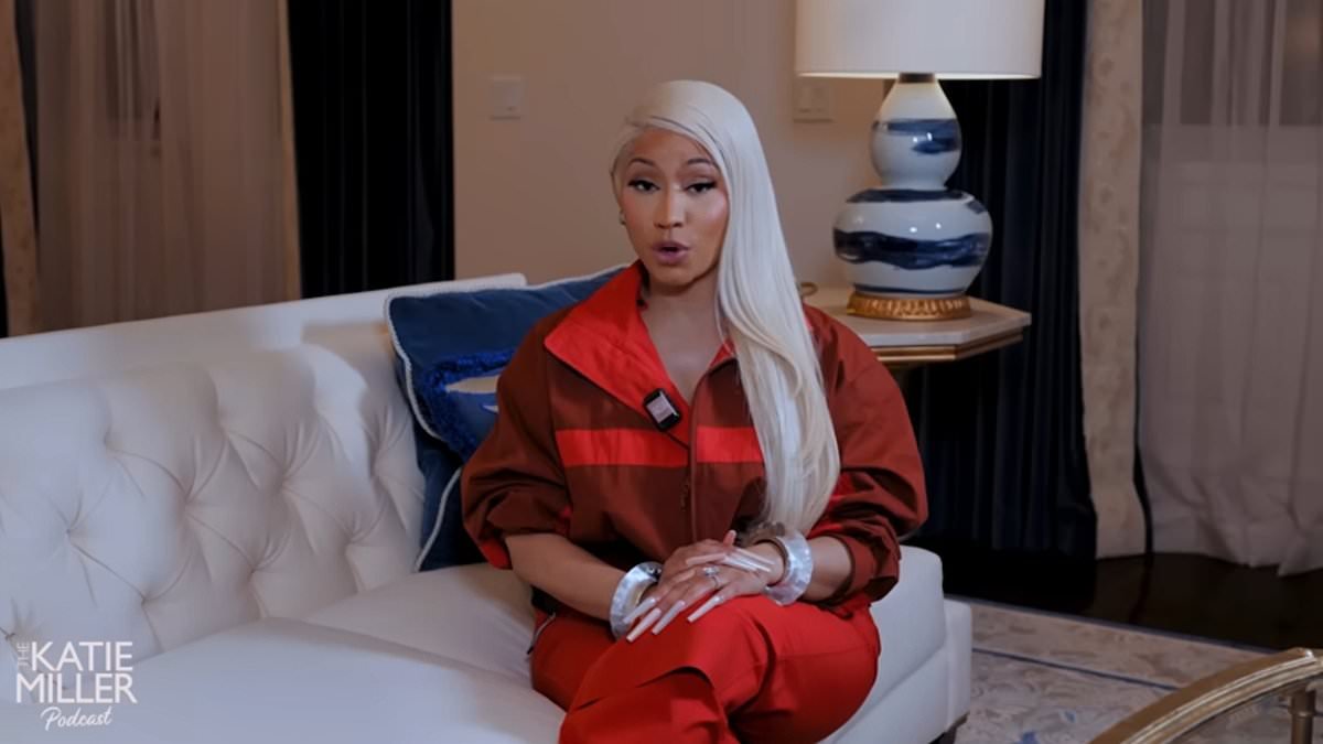 US rapper Nicki Minaj puts on hilarious British accent as she tells Prince Harry he should 'know better' after 'airing the family's dirty laundry'