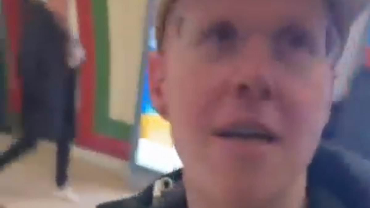 Moment pro-Palestine activist follows and pesters Jewish Little Britain star Matt Lucas at a London Tube station