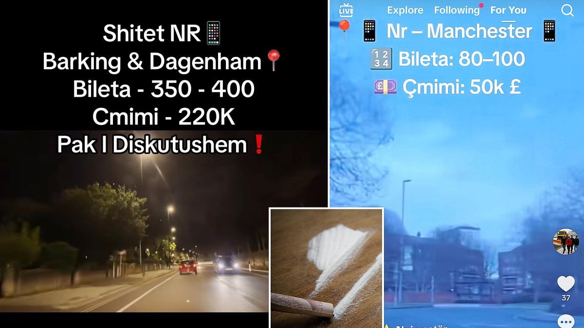 Brazen Albanian drug dealers are flogging mobile phones full of customers for £300,000 on social media, Mail investigation finds