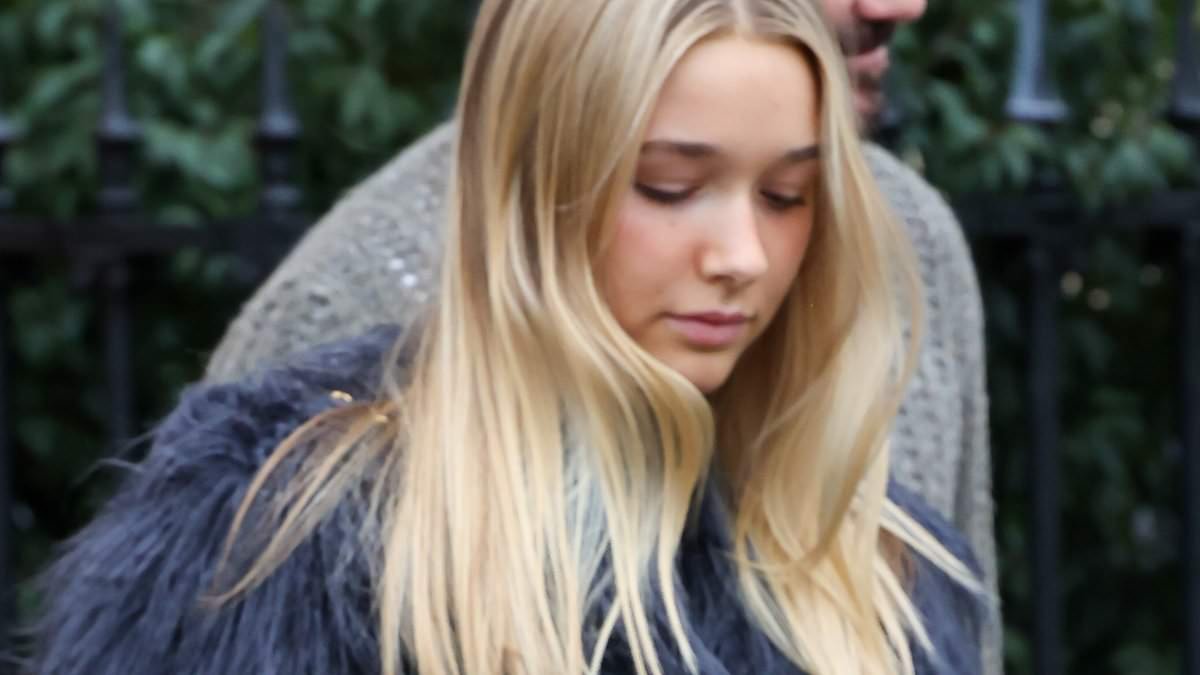 Harper Beckham, 14, steps out in a £5,000 designer outfit... but has she just raided mum Victoria's wardrobe?