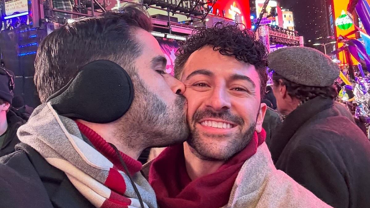 Gay couple whose jumbotron NYE kiss went viral give surprising response to ESPN host's horrified reaction on live TV