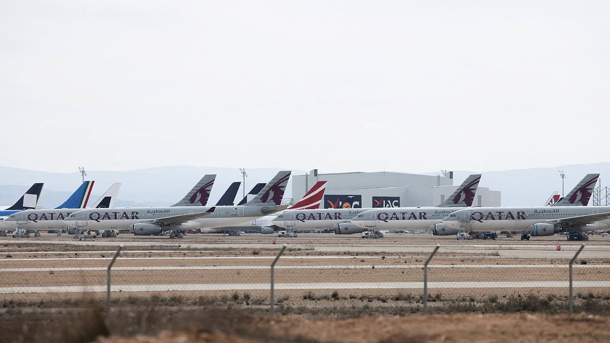 Inside the plane 'holiday park' where Qatar's storing its jets amid war - and it's miles from the Middle East