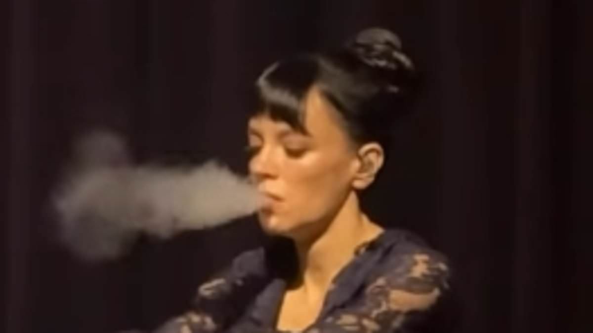 Lily Allen weeps, vapes and strips off at West End Girl show as ex David Harbour's co-star Florence Pugh, daughter Ethel, sister Sarah, Graham Norton and Kelly Osbourne watch on