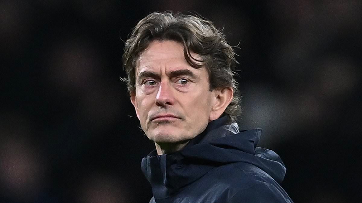 Thomas Frank's Tottenham future is in DOUBT after toxic atmosphere during 2-1 home defeat by rivals West Ham - with hierarchy weighing up his fate amid Spurs fans' calling for his sacking