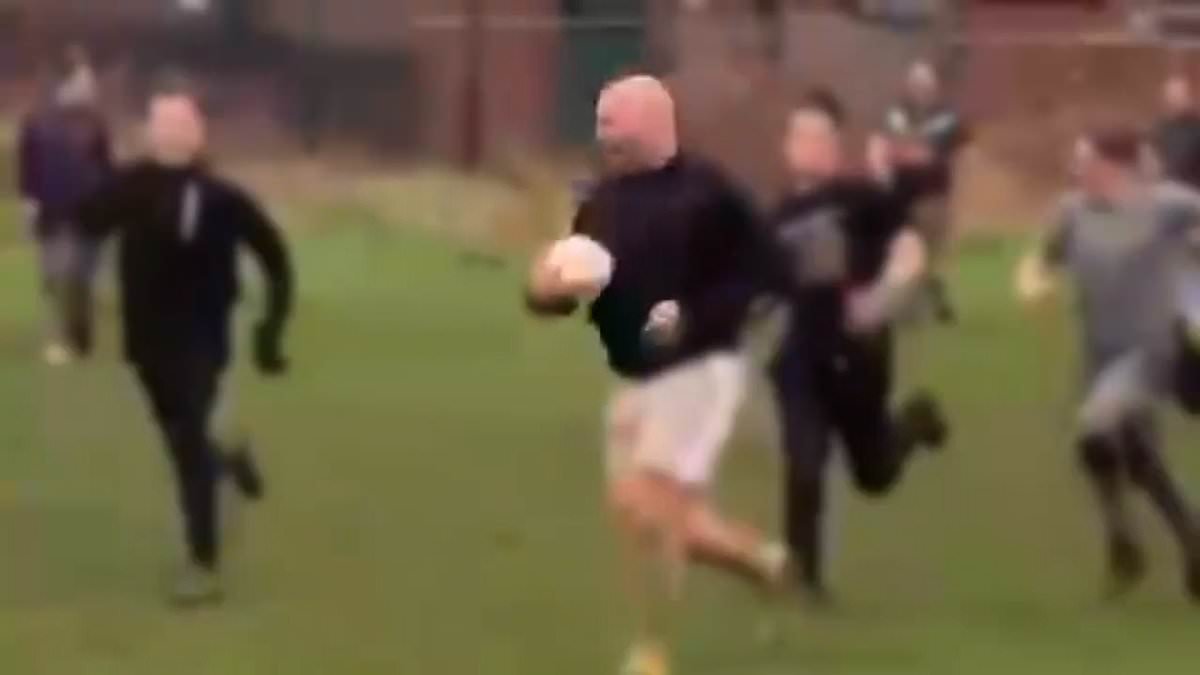 Moment killer drink driver's web of lies is exposed as footage shows him dancing, playing rugby and carrying beers after pretending to be too injured to be prosecuted