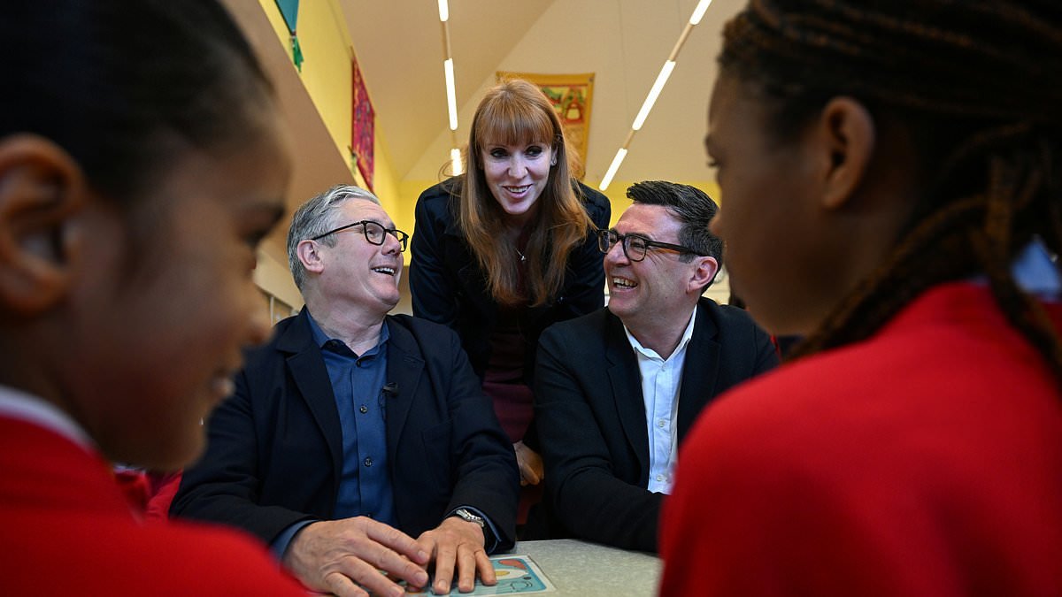 Are you still Keir? PM puts on awkward show of unity with rivals Rayner and Burnham - as he insists he WON'T quit if Labour suffers elections disaster