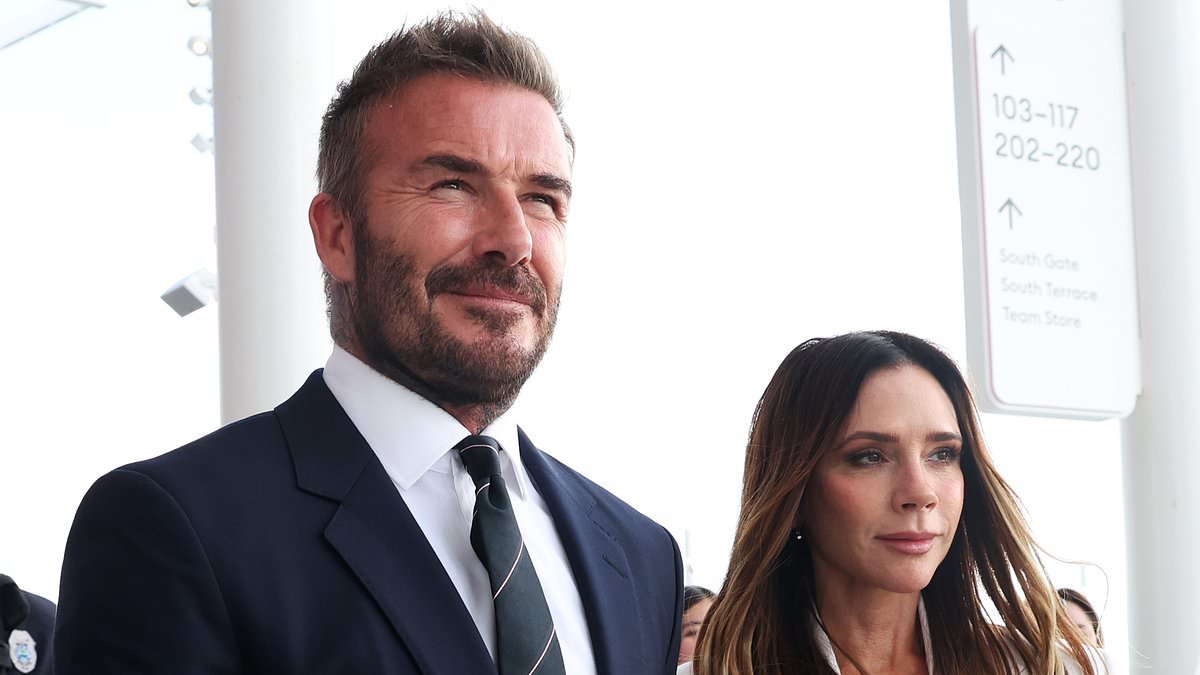 Victoria Beckham looks effortlessly chic in a white suit as she walks hand in hand with husband David to ribbon-cutting ceremony at his Inter Miami team's new Freedom Park Stadium