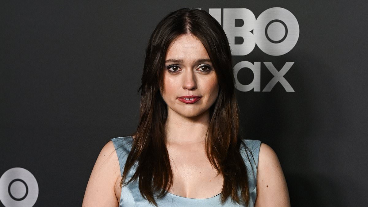 Aimee Lou Wood stuns in a blue satin mini dress as she joins glam Marisa Abela at the HBO Max launch event