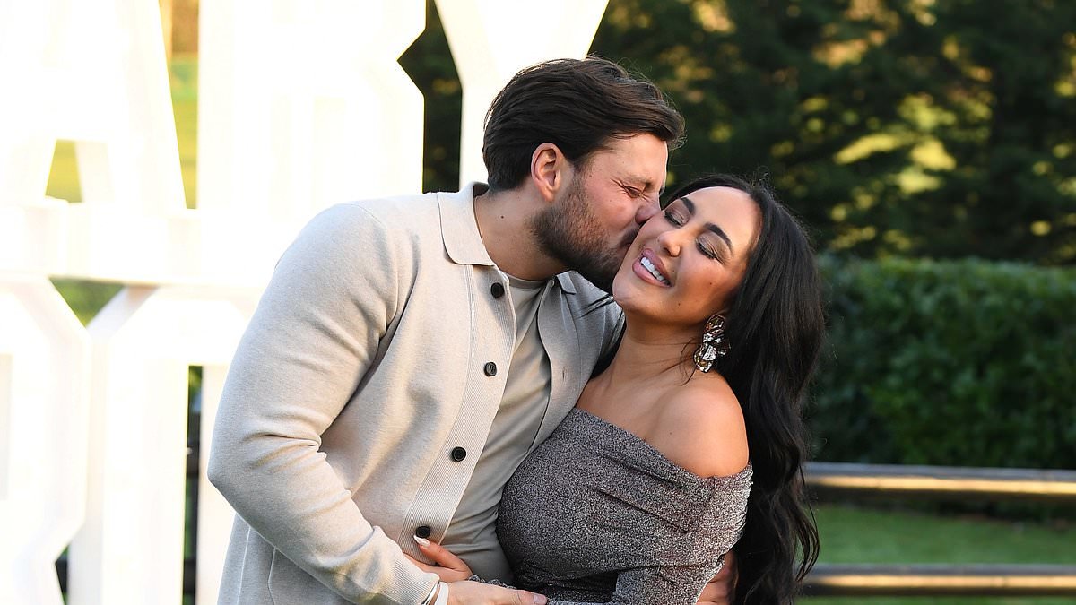 Pregnant Sophie Kasaei and Jordan Brook's gender reveal party: TOWIE stars throw bash with reality star pals James Argent, Lauren Goodger and Charlotte Dawson