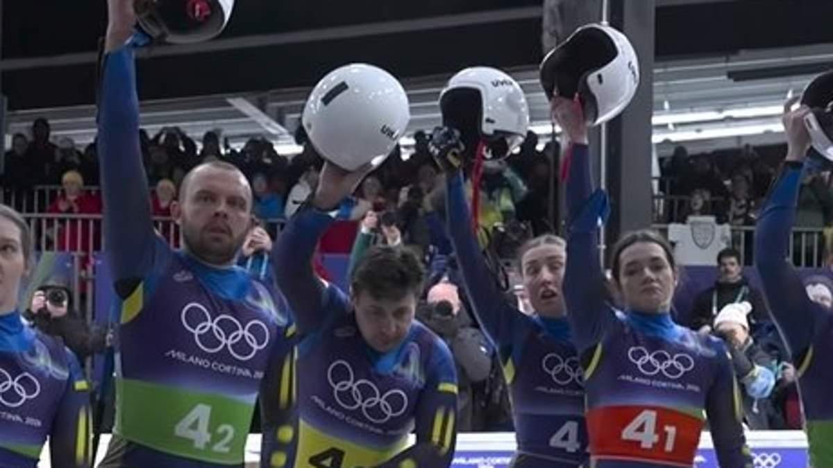 Ukrainian Winter Olympics team in furious act of defiance after teammate is thrown out for helmet honoring war dead