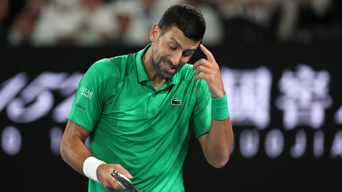 Novak Djokovic SMASHES ball at a ball girl at the Australian Open: 10-time champion inches from disqualification after losing his temper