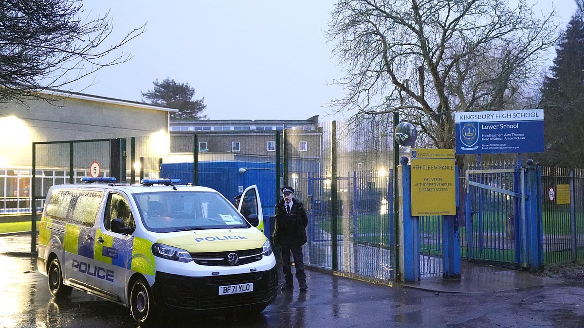 Witnesses claim attacker 'shouted "Allahu Akbar" during stabbing rampage at London school' that left boys, 12 and 13, seriously injured: Teen suspect in custody amid counter terror police probe