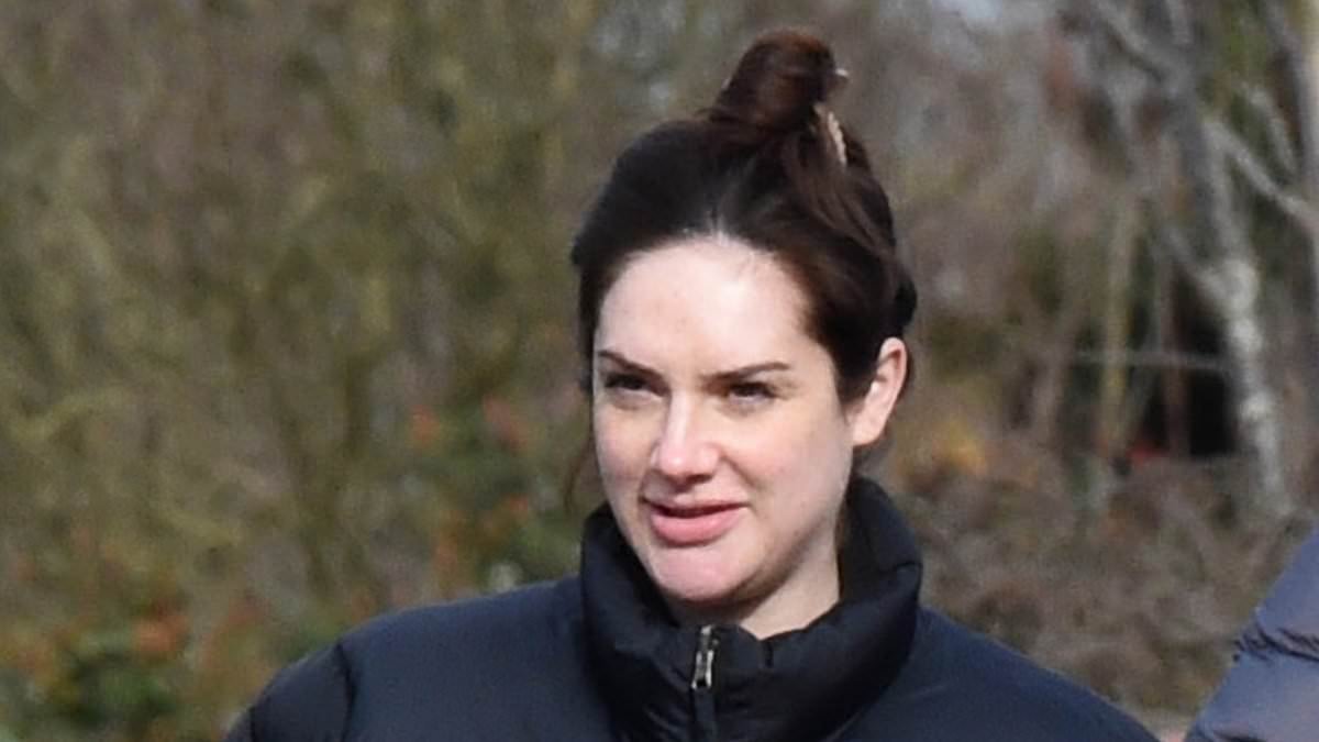 Emmerdale actress Isabel Hodgins steps out with teacher husband Adam Whitehead days after giving birth to baby daughter Georgie Grace