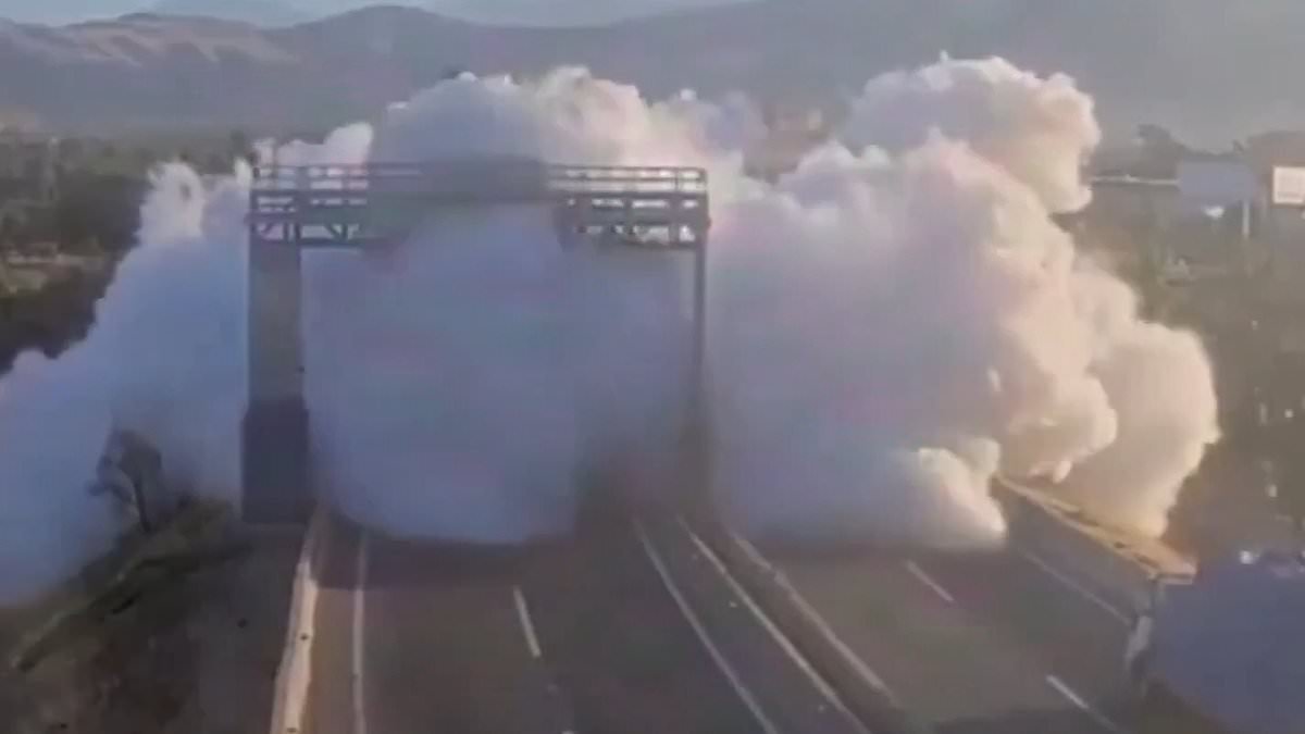 Multiple dead after truck EXPLODES and highway is swallowed by thunderous gas cloud in Chile