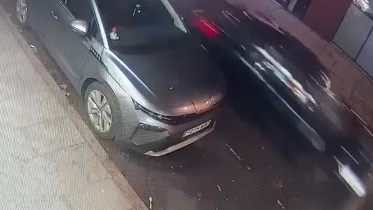 Moment car-ramming suspect 'races away from the scene' after 'ploughing into pedestrians' in Derby city centre