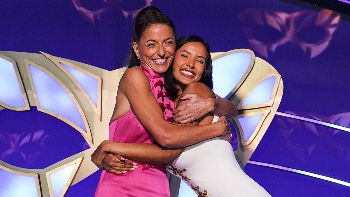 Maya Jama and Davina McCall set pulses racing in skin-tight dresses as they share a sweet embrace on The Masked Singer