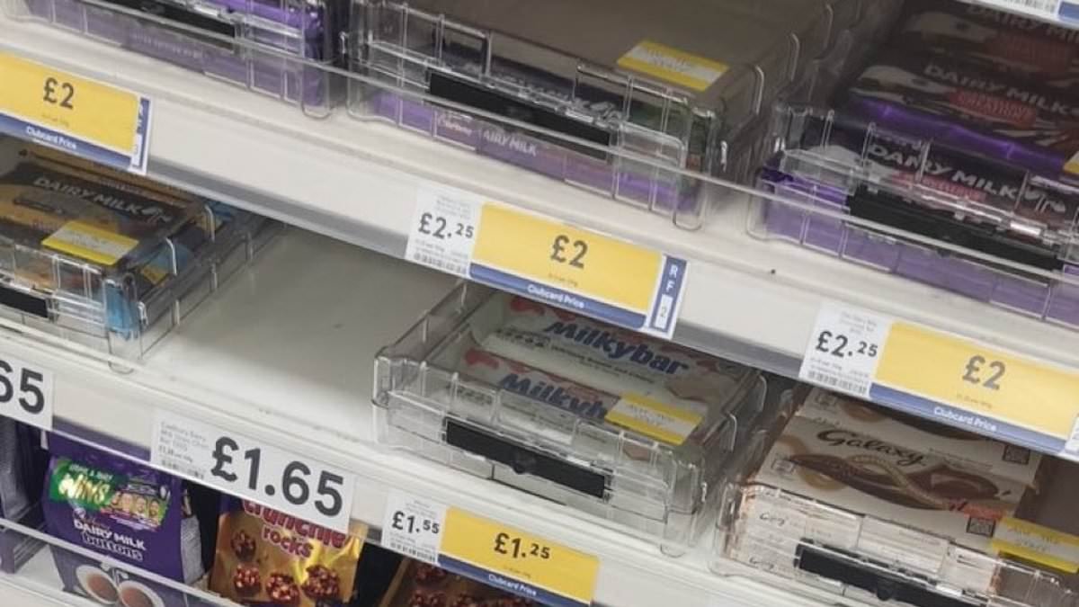 Now even chocolate bars are being locked up in shops to stop thieves stealing them to order