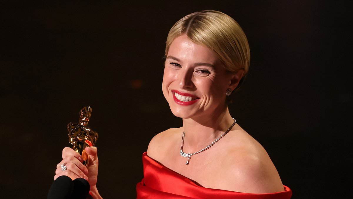 Jessie Buckley reveals her daughter's name for the first time in emotional acceptance speech as she dedicates her Best Actress Oscar to 'the beautiful chaos of a mother's heart' and vows to have '20,000 more babies' with her husband