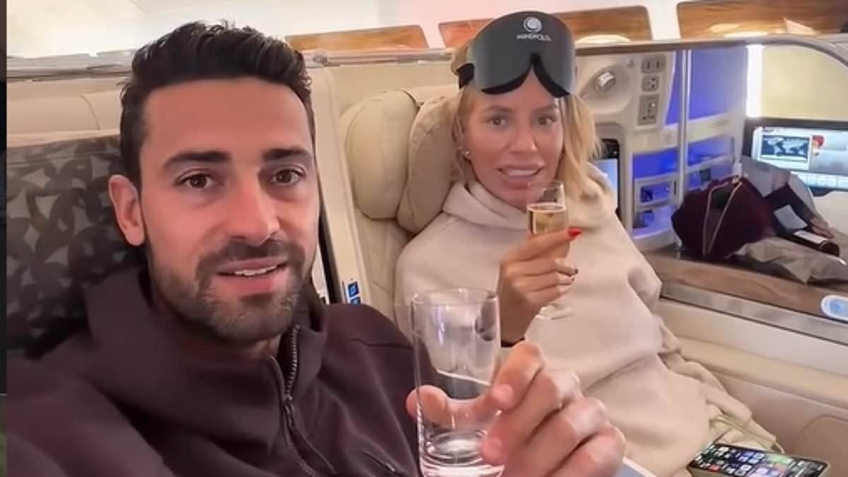 Real Housewives star Caroline Stanbury, 49, returns to war-torn Dubai with her toyboy husband, 31, and declares 'there's no place like home' as they resume 'normal life'