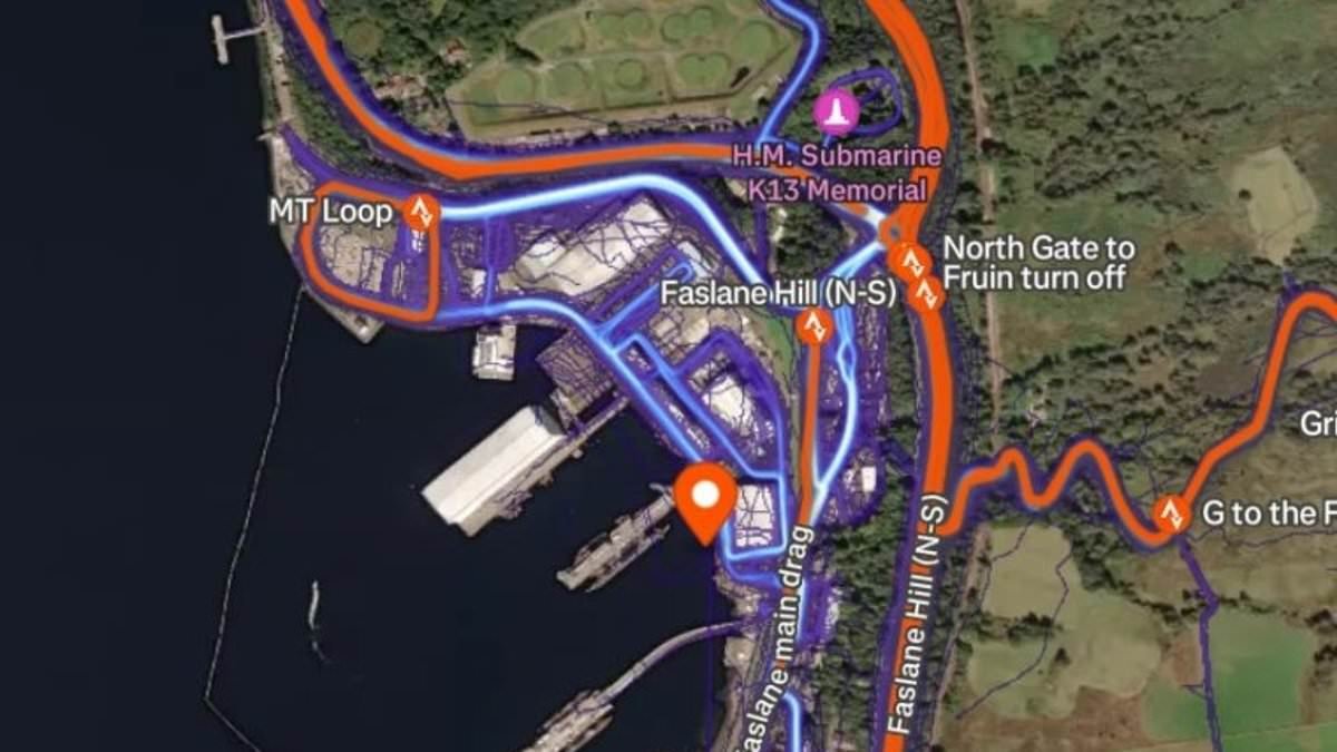 Soldiers gave away their locations inside one of Britain's top nuclear bases on Strava after using app to track their runs