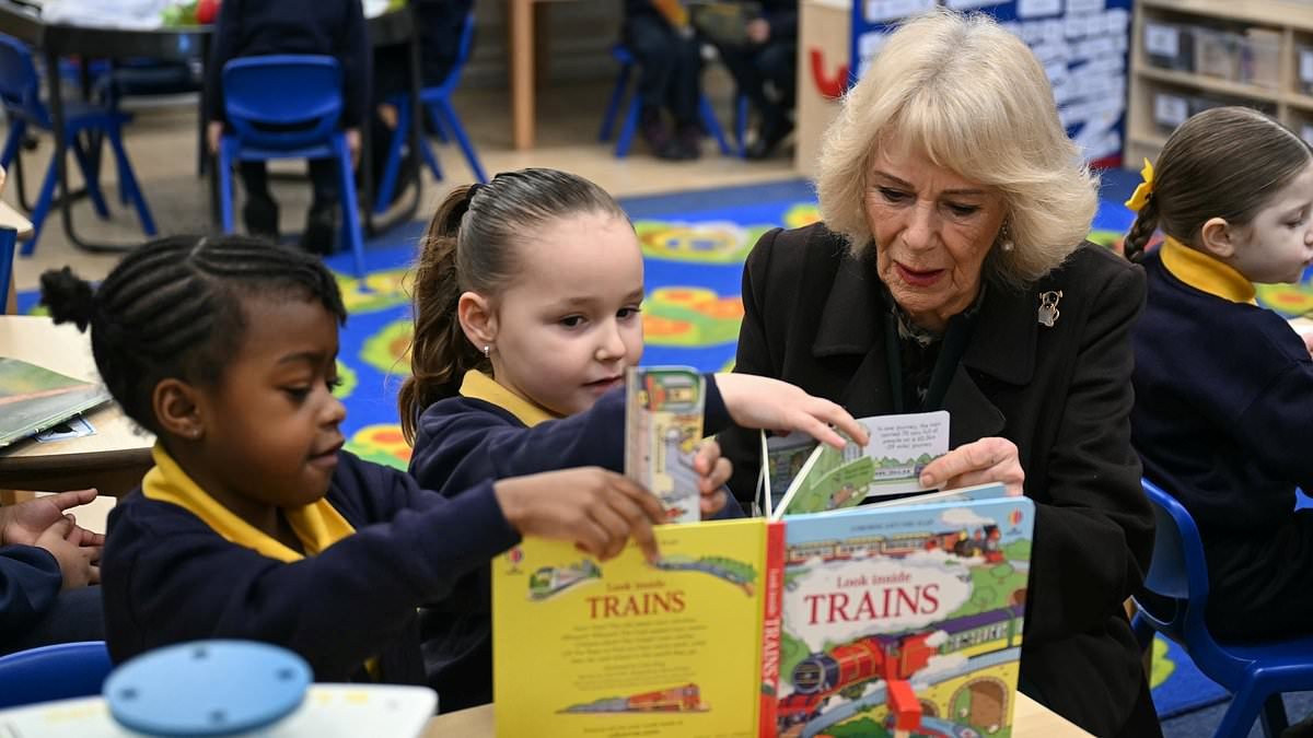 Storytime with Camilla! The Queen continues her duties amid Andrew's Epstein scandal as she opens a new library in Camden