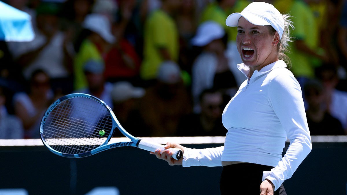 Wild moment tennis' 'biggest BRAT' sends a very clear message to boozed-up fans after her win on notorious Australian Open 'party court' - as viewers erupt over her reaction: 'First-class stirrer'