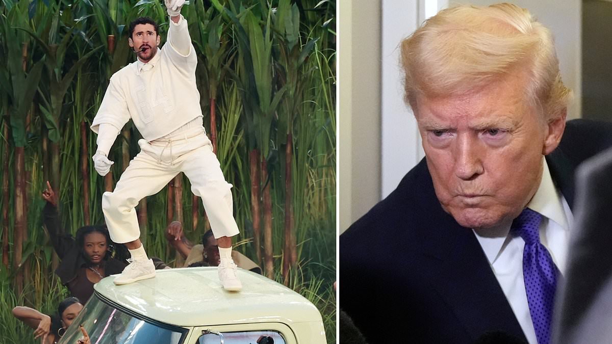 Bad Bunny's Super Bowl halftime show sparks war between bitterly divided fans as MAGA erupts