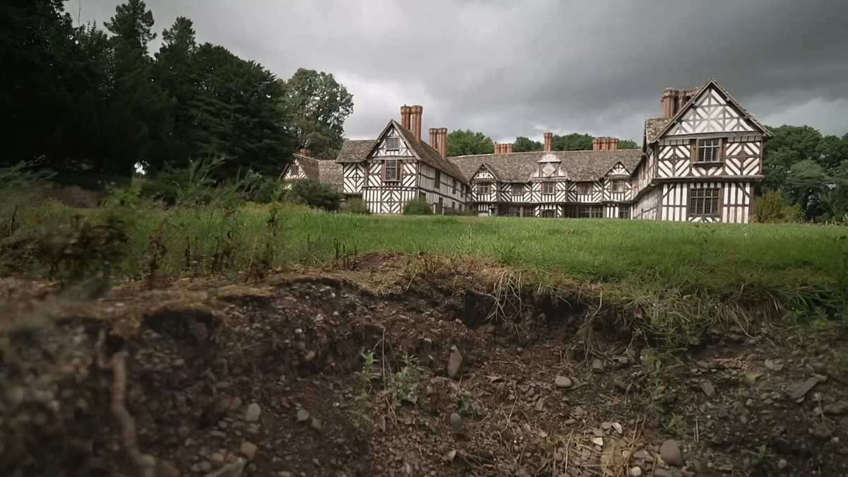 Man who helped his wife buy back her family's derelict Shropshire estate is horrified to learn they need to spend tens of thousands to repair giant sinkholes on the lawn