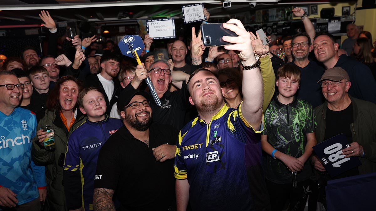 Luke Littler stuns pub regulars as two-time world champion makes surprise appearance and takes on locals at darts