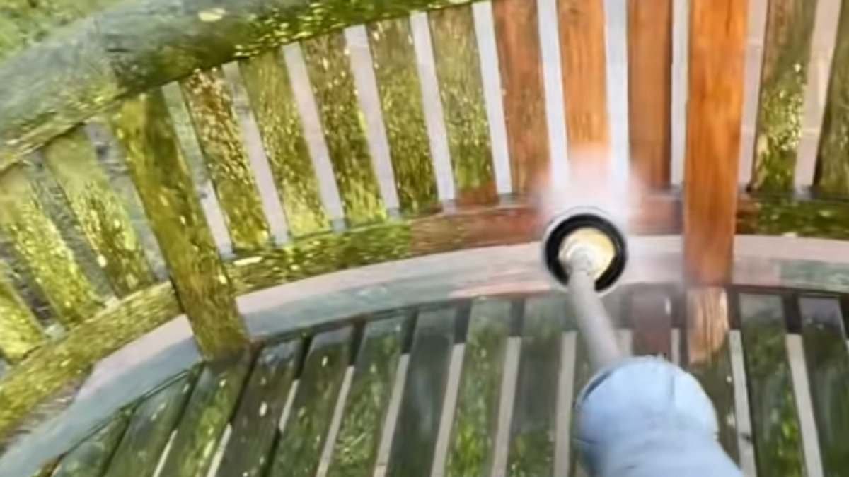 Power washing is the new therapy! Why we can't get enough of watching people jet clean their dirty patios and mossy paths - and where to buy a pressure washer for YOUR garden