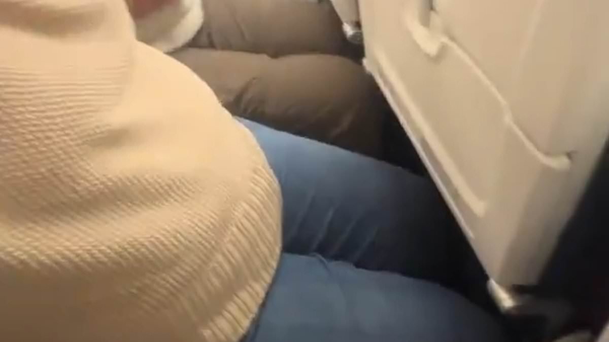 Budget airline sparks fury over economy seat from hell that digs into the thighs of passenger sitting behind it