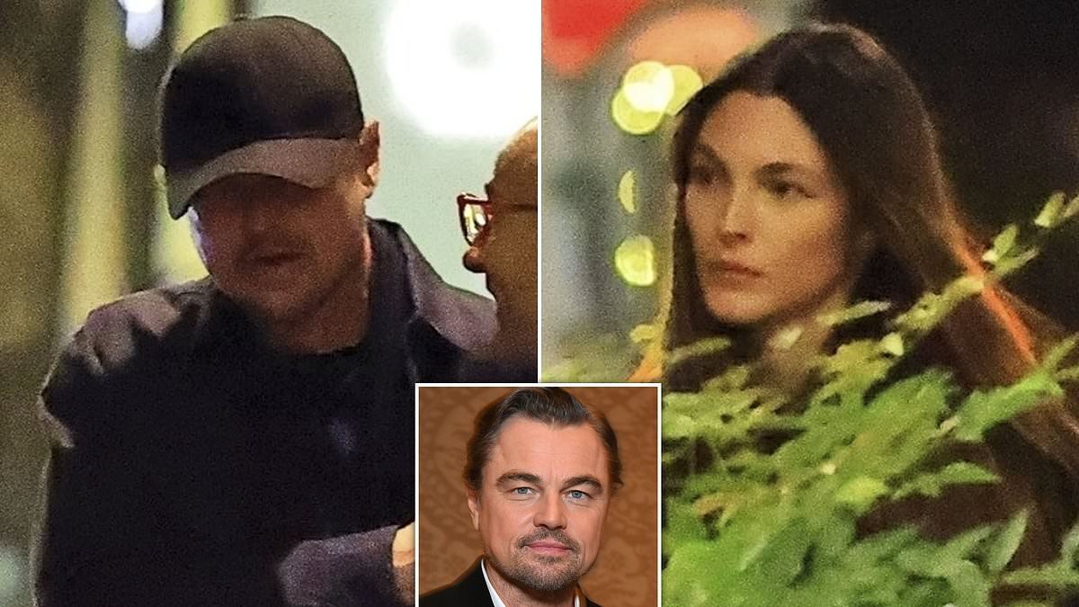 Leonardo DiCaprio, 51, and girlfriend Vittoria Ceretti, 27, get dinner ahead of him competing at the Golden Globes