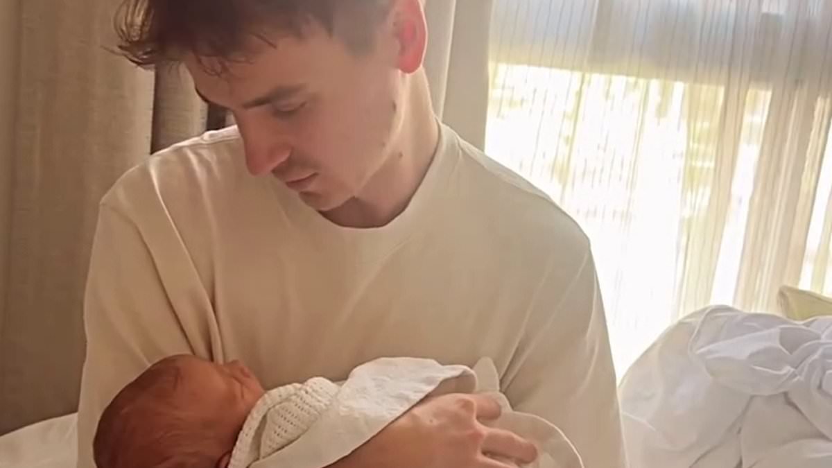 Dianne Buswell shares heartwarming clips of boyfriend Joe Sugg cradling their newborn son Bowden after the couple's first two weeks as parents
