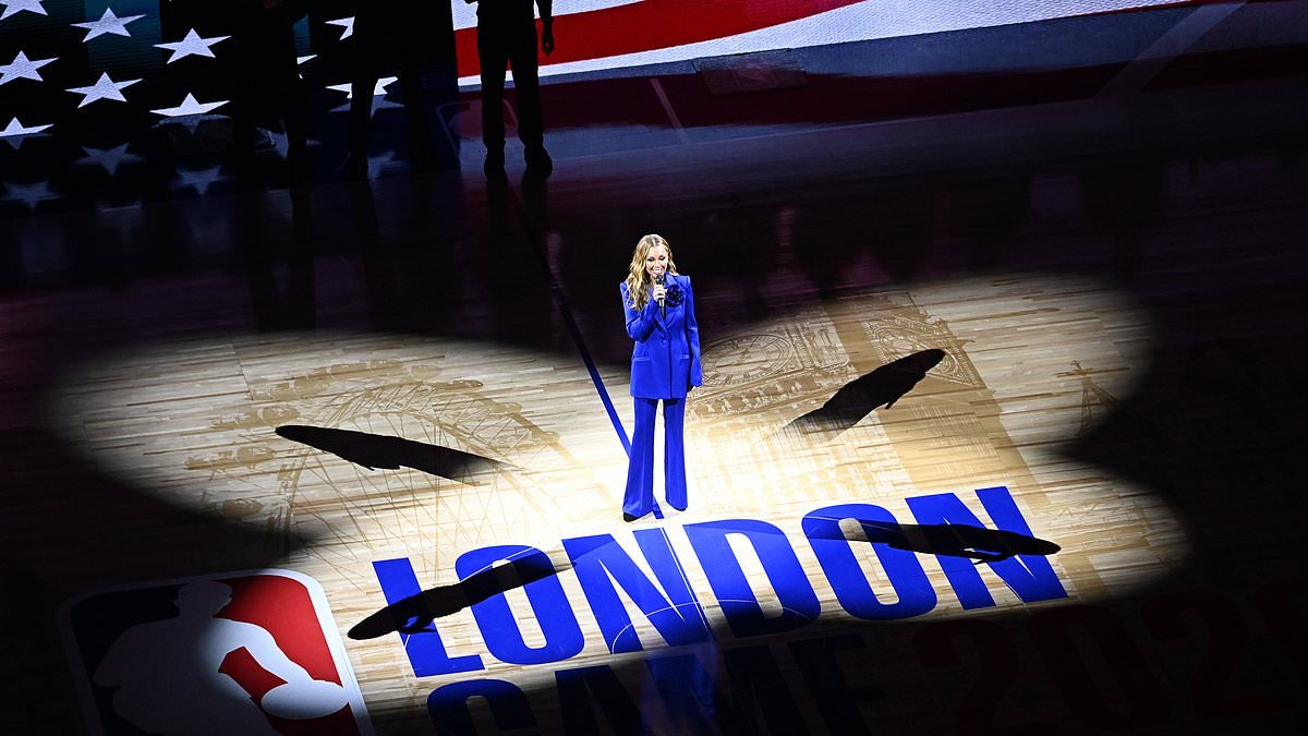 Extraordinary moment crowd at NBA game in London cheers shout of 'leave Greenland alone' during US national anthem after Trump's 'gangster' threats of trade war over island