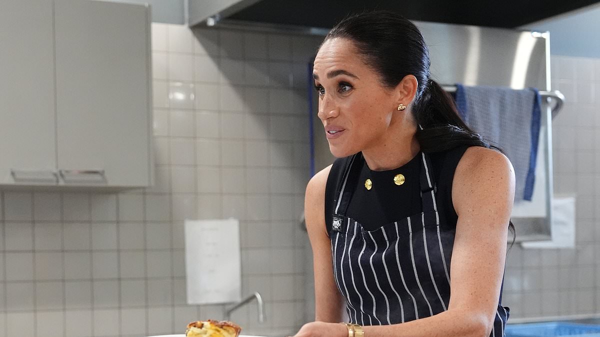 Meghan Markle went into 'purr mode' when homeless shelter resident complimented her 'model' looks and 'wrinkle-free' skin, body language expert claims 