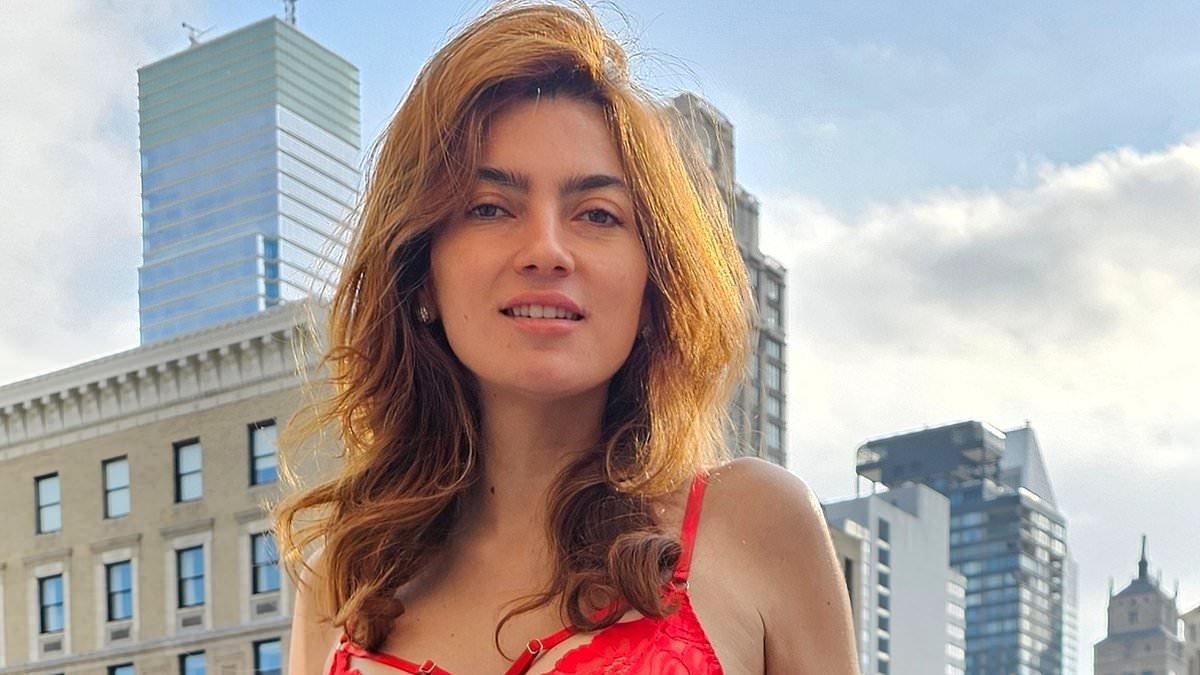 Blanca Blanco is ready for Valentine's Day as she models red lingerie while sharing her 20 minute workout hack