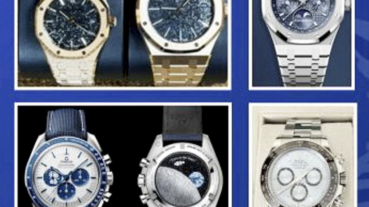 Police arrest five suspects after sledgehammer-wielding gang smashed into businessman's home, attacked him and his wife and took off with their £1MILLION watch collection