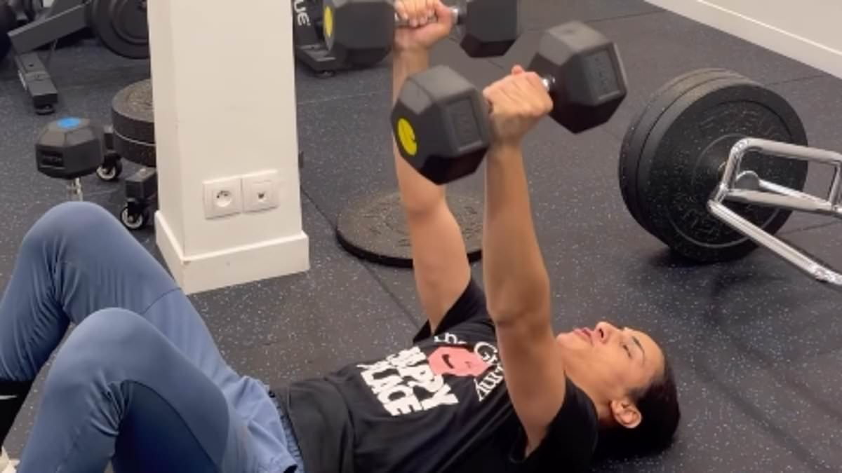 Gender row boxer Imane Khelif refuses to give up on the Olympics, hitting the gym hours after trans athletes were banned from women's sport, having vowed: 'I'm a girl - and I'll take a sex test'