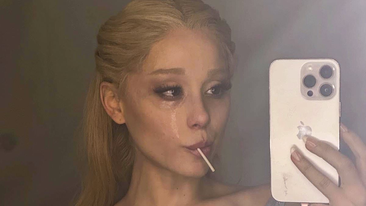 Ariana Grande shares dramatic selfie in tears as she says goodbye to Wicked character Glinda after five years