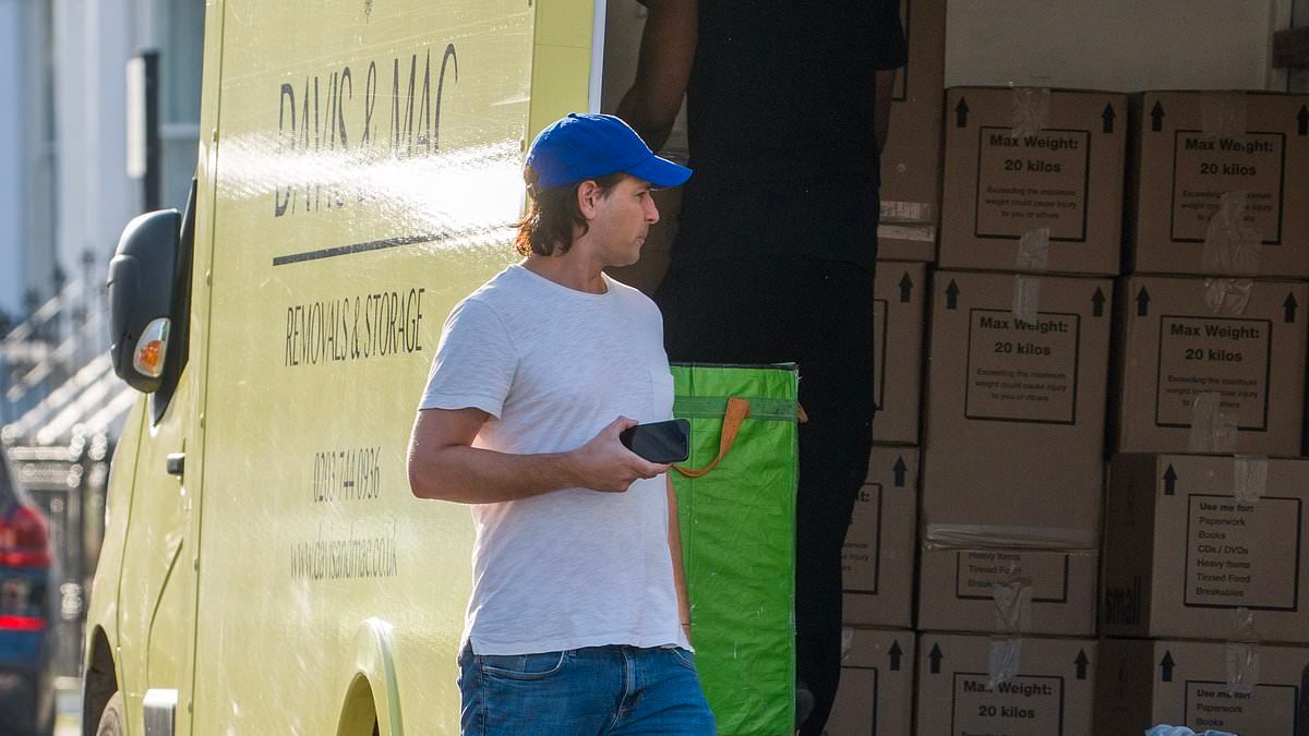 Made In Chelsea's Ollie Locke and husband Gareth are evicted from their £4million London home as removal van packs up their belongings - and they still haven't paid £25,000 rent bill