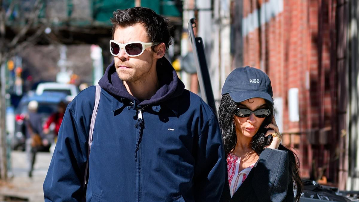 Harry Styles and girlfriend Zoe Kravitz 'are not staying together during her UK visit' - despite pair stepping out near his London home on date