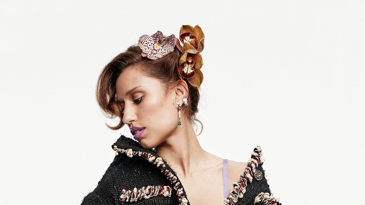 Raye shares her pride at overcoming substance abuse battles after finding 'discipline and abstinence in my life' as she stuns on cover of ELLE and reveals she only wants to start a family when she is 'the best version of myself'