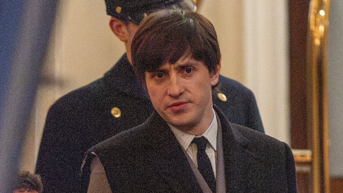 Beatlemania hits London as Fab Four Paul Mescal, Barry Keoghan, Joseph Quinn and Harris Dickinson recreate manic New York street scenes from their first visit to America in 1964