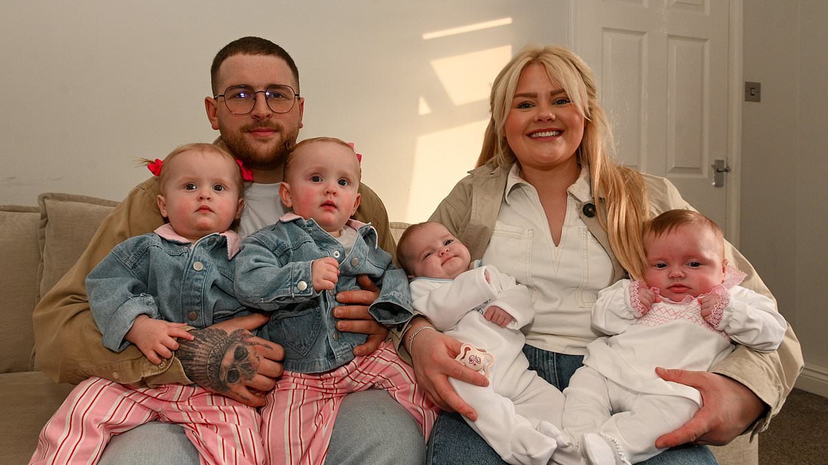 'Infertile couple' welcome two sets of twins just a year apart: 'Doctors told me to remove my womb'