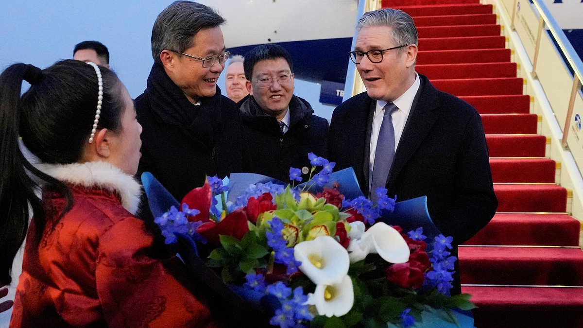 'Kowtow Keir' Starmer defends 'naive' decision to cosy up to China - as he gifts Man Utd-loving dictator Xi Jinping a prized match ball