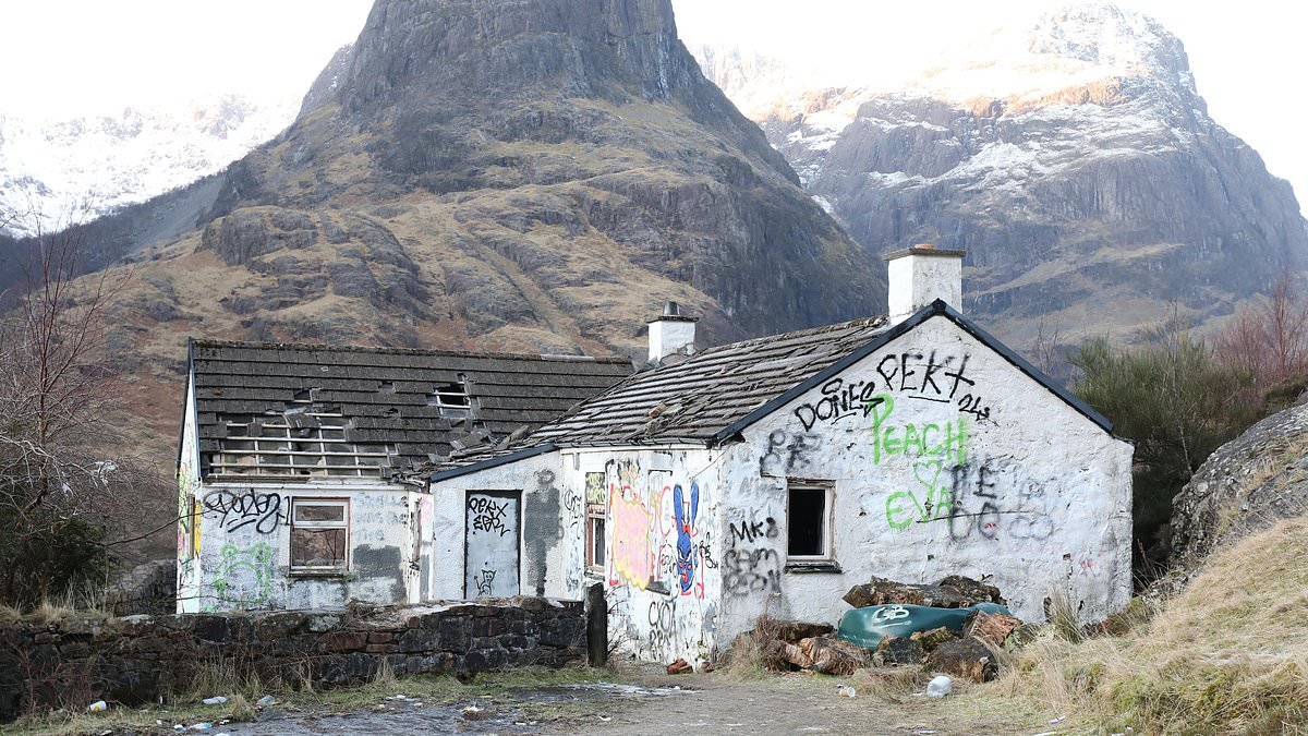 Jimmy Savile's Highlands 'eyesore' cottage is finally destroyed after outcry over connection with notorious paedophile's heinous crimes