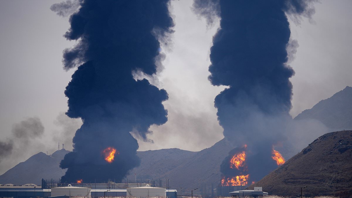 Iranian drone strike at major UAE oil terminal causes second fire in as many days as tanker is attacked in Gulf: Live updates