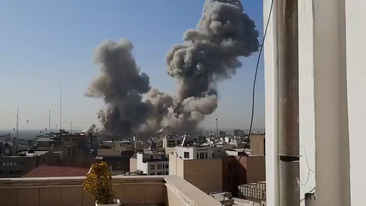 Fresh footage shows possible moment Khamenei met his end as huge explosion tears through Iranian regime headquarters
